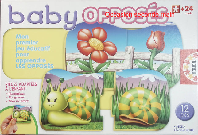 Educa Baby Opposés – Jeu éducatif premier âge pour apprendre les contraires - jeu de société