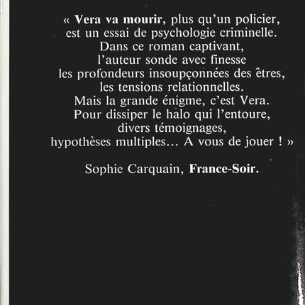Vera Va Mourir - Ruth Rendell - livre