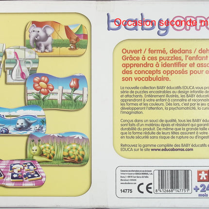 Educa Baby Opposés – Jeu éducatif premier âge pour apprendre les contraires - jeu de société