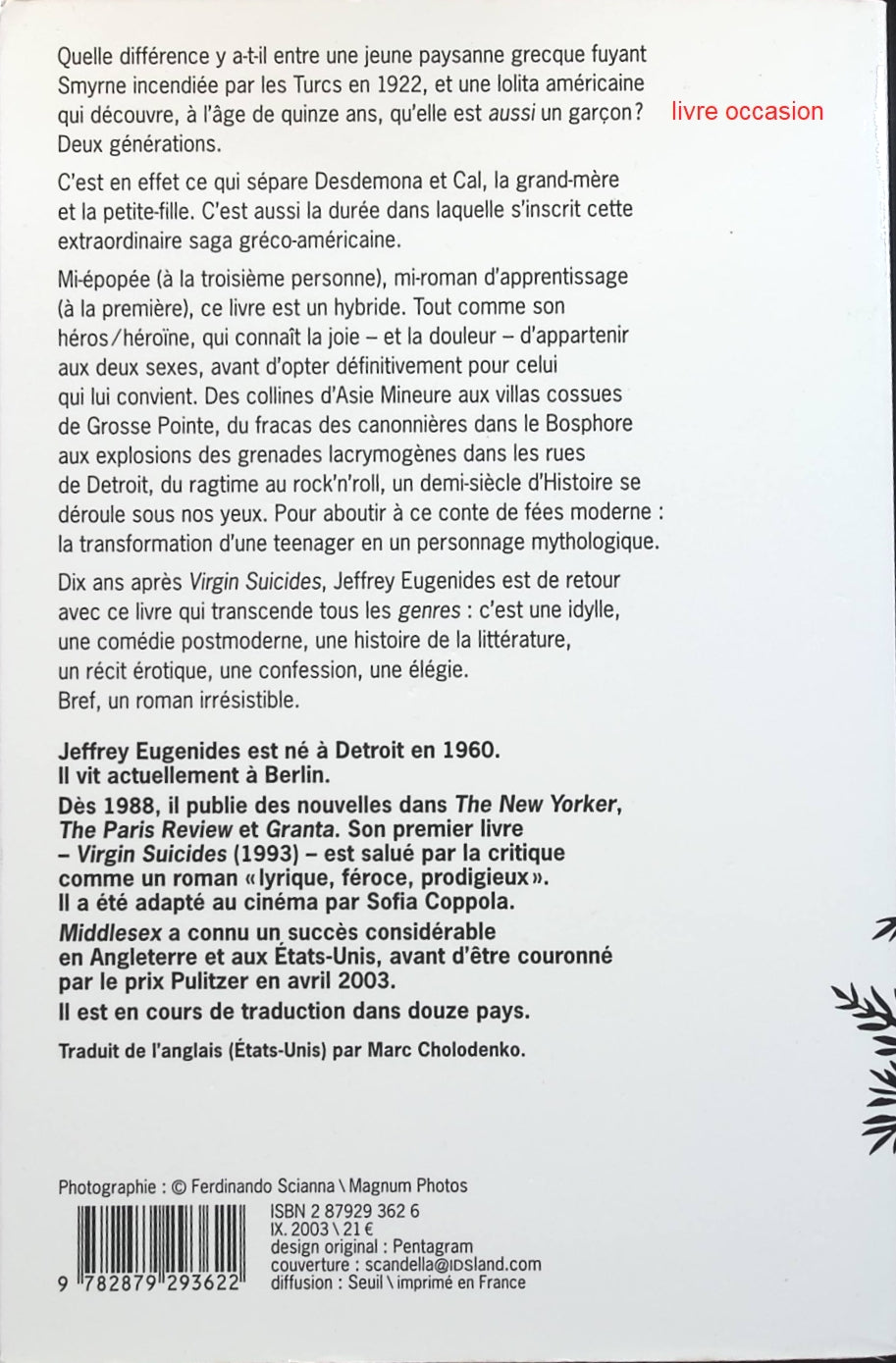 Middlesex - Jeffrey Eugenides - Livre