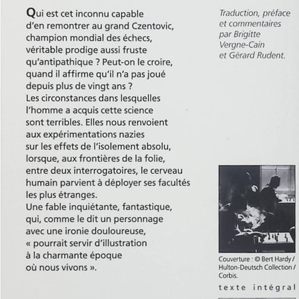 Le Joueur d’échecs – Stefan Zweig – Nouvelle littéraire incontournable sur la psychologie, la solitude, la folie et la résistance face à l’oppression - Livre