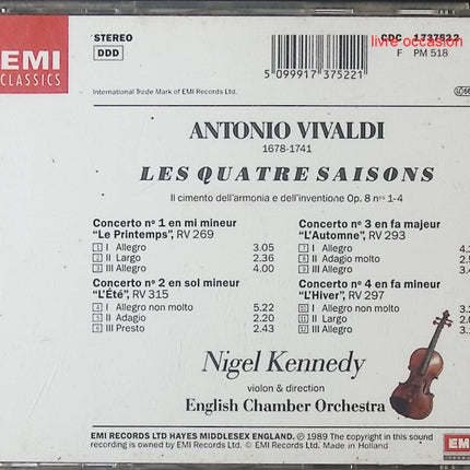 Les Quatre Saisons – Antonio Vivaldi interprété par Nigel Kennedy - Compact Discs - CD