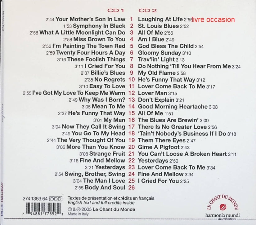 Scene Notebooks - Patricia Kaas - CD