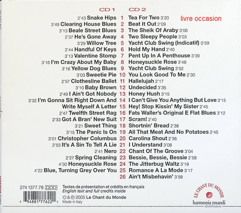 Scene Notebooks - Patricia Kaas - CD