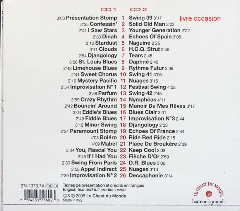 Scene Notebooks - Patricia Kaas - CD