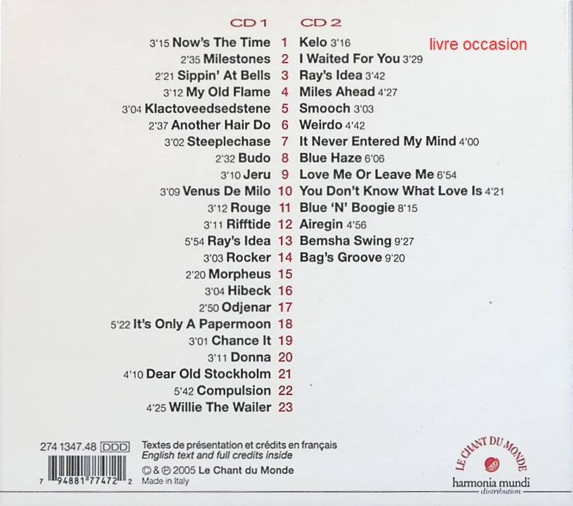 Scene Notebooks - Patricia Kaas - CD