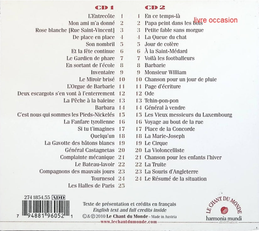 Scene Notebooks - Patricia Kaas - CD