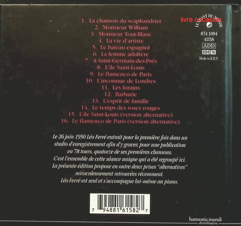 Scene Notebooks - Patricia Kaas - CD