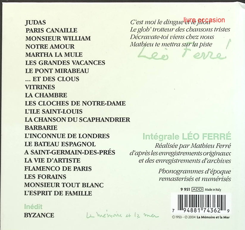 Scene Notebooks - Patricia Kaas - CD