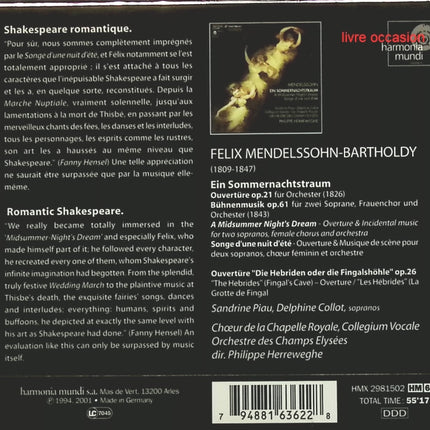 Songe D'une Nuit D'été - Mendelssohn Philippe Herreweghe - CD