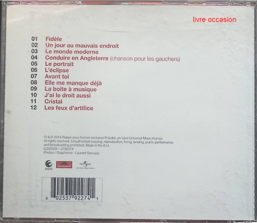 Les Feux d'Artifice - Calogero - CD