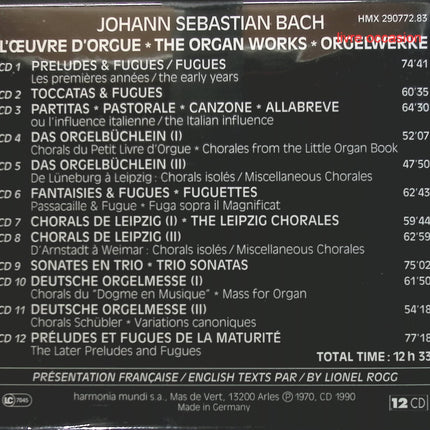 L'oeuvre d'orgue - Johann Sebastian Bach - CD
