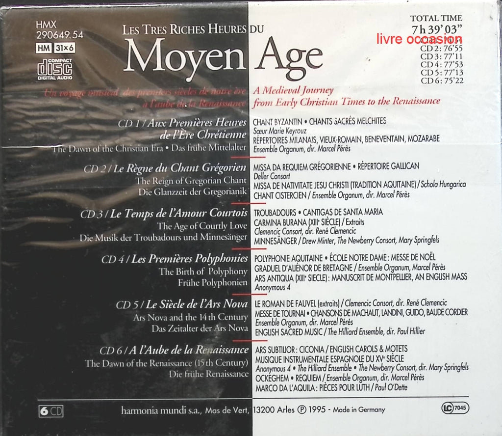 Les Très Riches Heures Du Moyen Age - Artistes divers - CD
