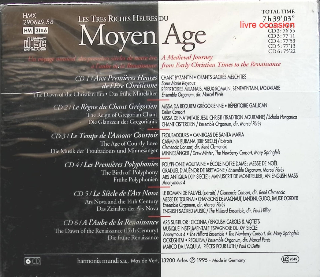 Les Très Riches Heures Du Moyen Age - Artistes divers - CD