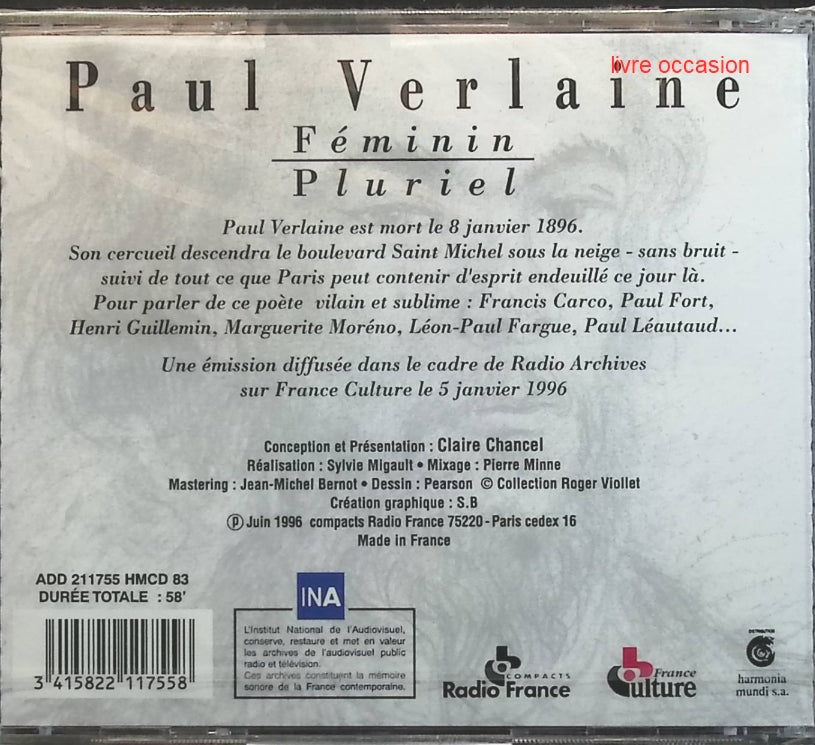 Féminin Pluriel - Paul Verlaine - CD