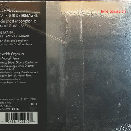 Graduel D'Aliénor De Bretagne - Ensemble Organum Marcel Pérès - CD
