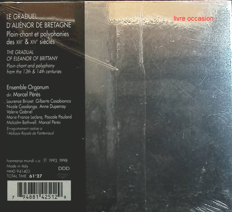 Graduel D'Aliénor De Bretagne - Ensemble Organum Marcel Pérès - CD
