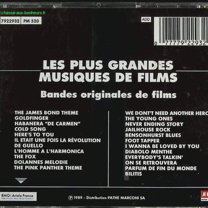 Die größten Filmsoundtracks - Verschiedene - CD