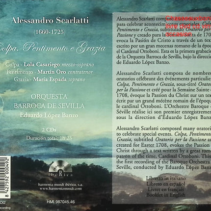 Alessandro Scarlatti – Colpa, Pentimento e Grazia – Musique Sacrée Baroque Italienne – CD d’occasion - CD