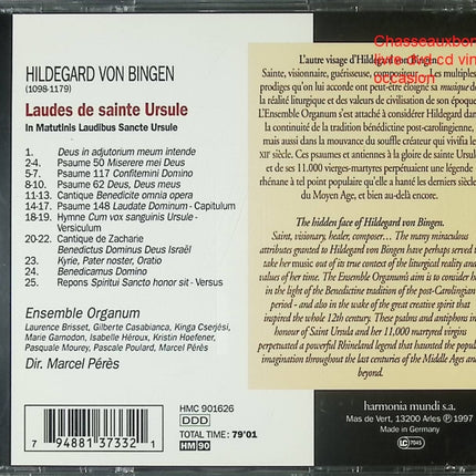 CD musique médiévale Hildegard Von Bingen Laudes De Sainte Ursule Ensemble Organum Marcel Pérès occasion - CD