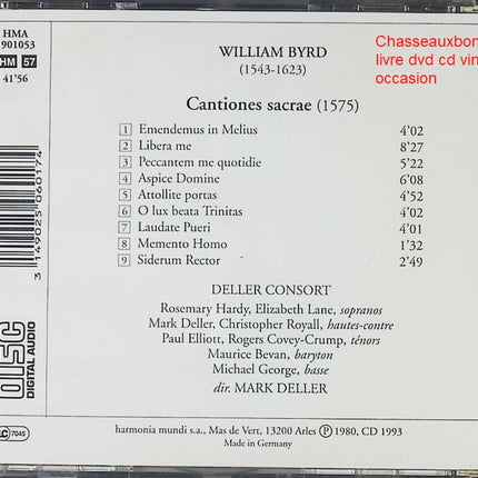 CD musique ancienne sacrée William Byrd Cantiones Sacrae Deller Consort Mark Deller occasion - CD