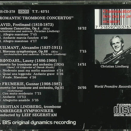 CD musique classique Christian Lindberg Romantic Trombone Concertos Bamberger Symphoniker Leif Segerstam occasion - CD
