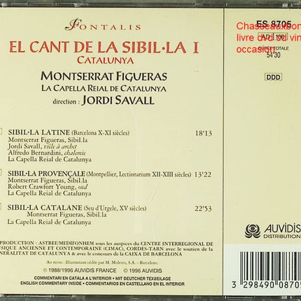 CD musique médiévale Montserrat Figueras El Cant De La Sibil∙la I (Catalunya) La Capella Reial De Catalunya Jordi Savall occasion - CD