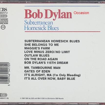 Subterranean Homesick Blues – Bob Dylan – Compilation folk rock CD d’occasion - CD