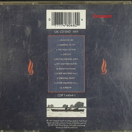 A Momentary Lapse of Reason – Pink Floyd – Album rock progressif CD d’occasion - CD