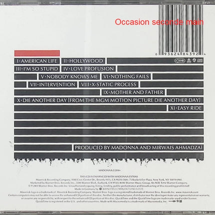 American Life – Madonna | CD pop internationale, électro pop et album culte des années 2000 - CD