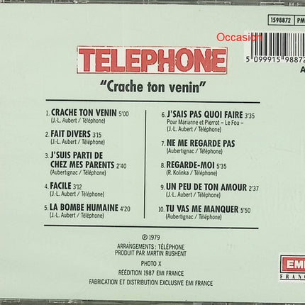 Crache Ton Venin – Téléphone – Album rock français culte CD d’occasion - CD