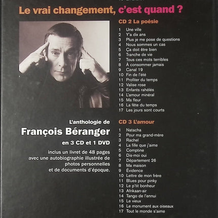 CD chanson française engagée François Béranger Le Vrai Changement, C’est Quand ? textes contestataires occasion - CD + DVD