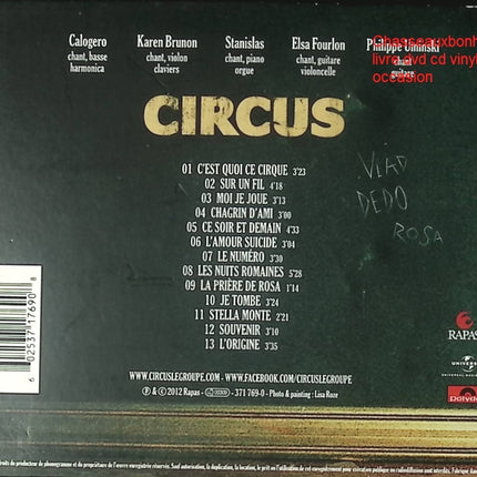 CD Circus – Album éponyme, pop rock français, sonorités modernes et chanson contemporaine - CD