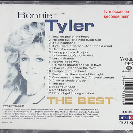 CD best of pop rock Bonnie Tyler The Best Of Bonnie Tyler – compilation hits années 80 voix rauque occasion - Compact Discs - CD
