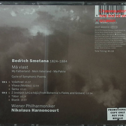 CD musique classique Smetana Nikolaus Harnoncourt Wiener Philharmoniker Má Vlast symphonie romantique occasion - CD