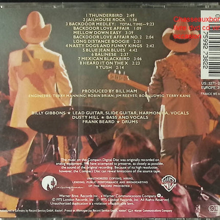 CD ZZ Top – Fandango!, album rock blues américain, classique du groupe rock texan avec morceaux live et studio - CD