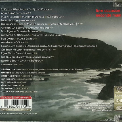 CD musique celtique écossaise – William Jackson & Mackenzie – Notes From A Hebridean Island – ambiance îles Hébrides - CD