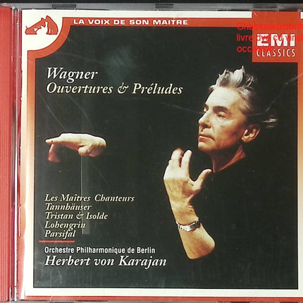 CD Wagner – Ouvertures & Préludes, Herbert von Karajan, Orchestre Philharmonique de Berlin, musique classique symphonique - CD
