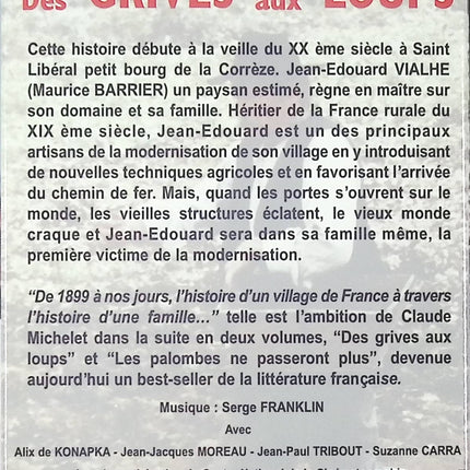 Des grives aux loups - Maurice Barrier - Coffret de 2 VHS - cassette vidéo vhs K7
