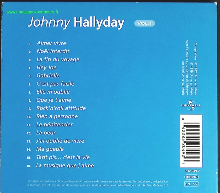 Volume 1 - Johnny Hallyday - CD