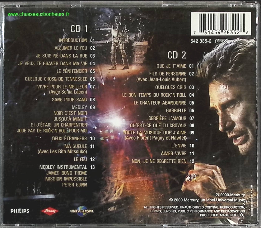 100% Johnny - Live à la Tour Eiffel - Johnny Hallyday - CD