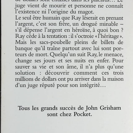 L'héritage - John Grisham - livre