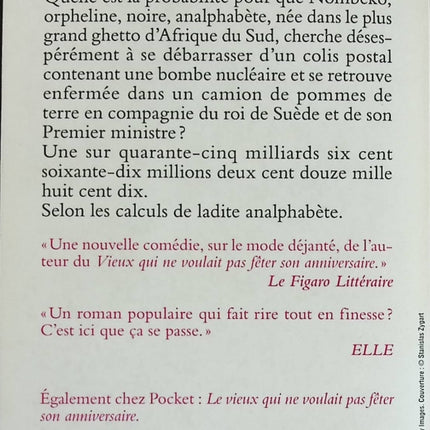 L'analphabète qui savait compter – Jonas Jonasson – Roman humoristique décalé d’occasion - livre