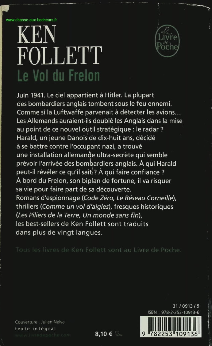 Le Vol du frelon - Ken Follett - livre