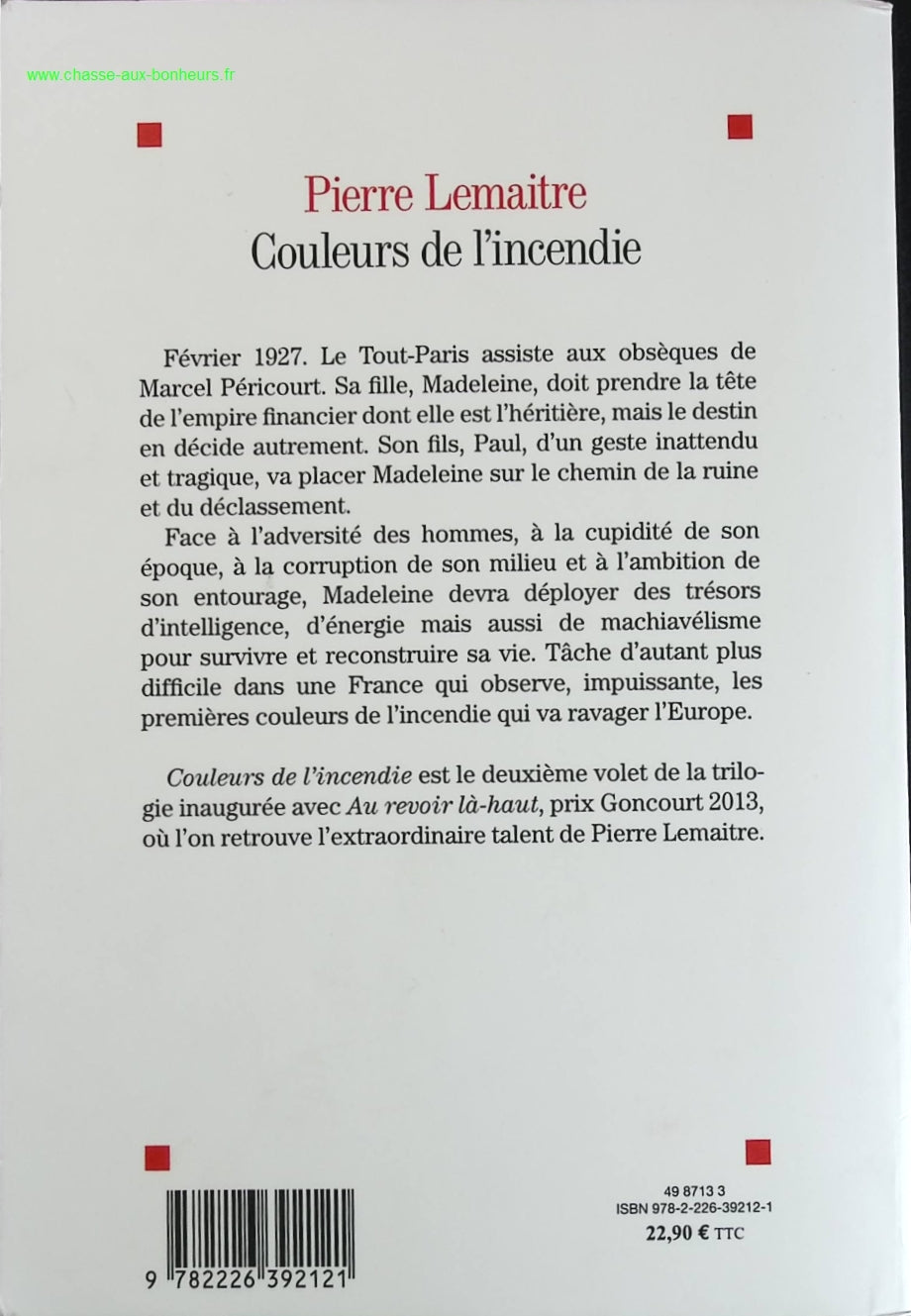 Colors of Fire - Pierre Lemaitre - book