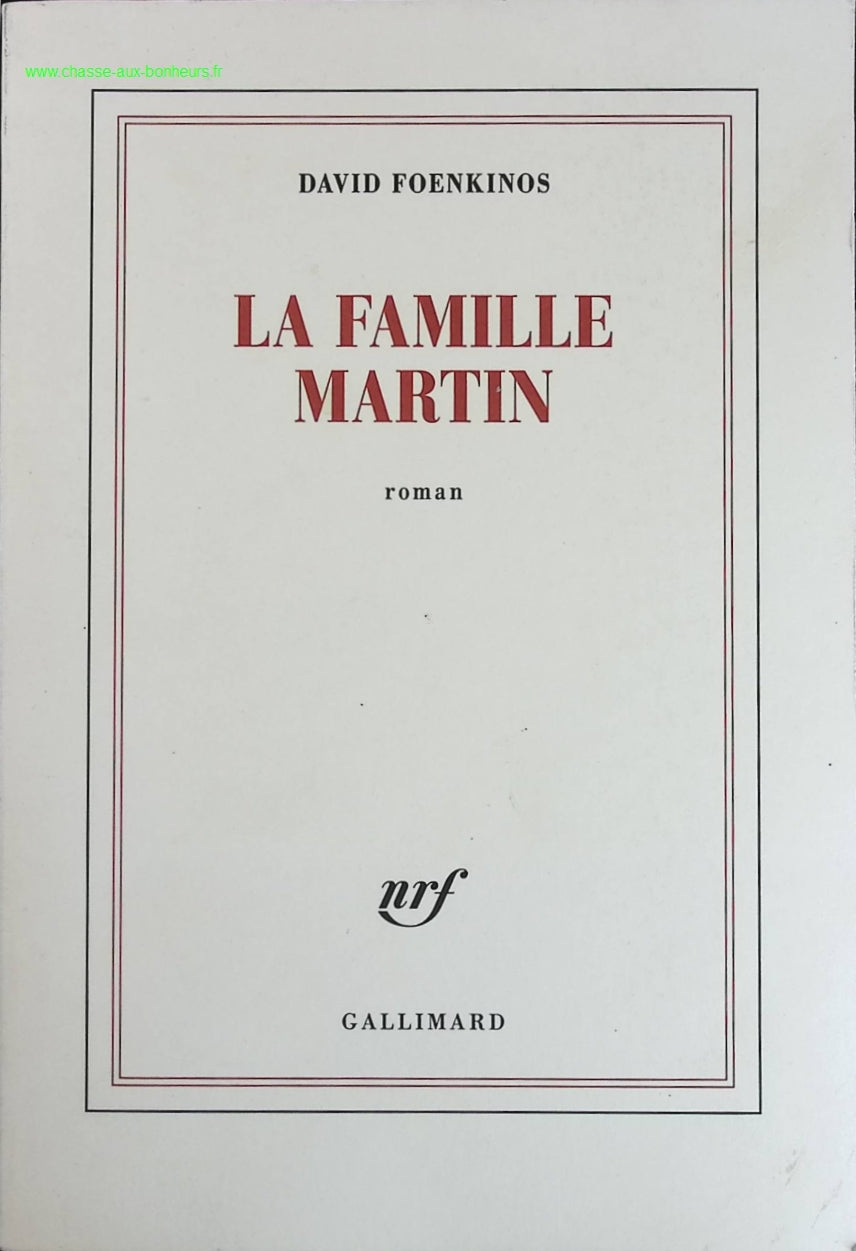The Martin Family - David Foenkinos - book