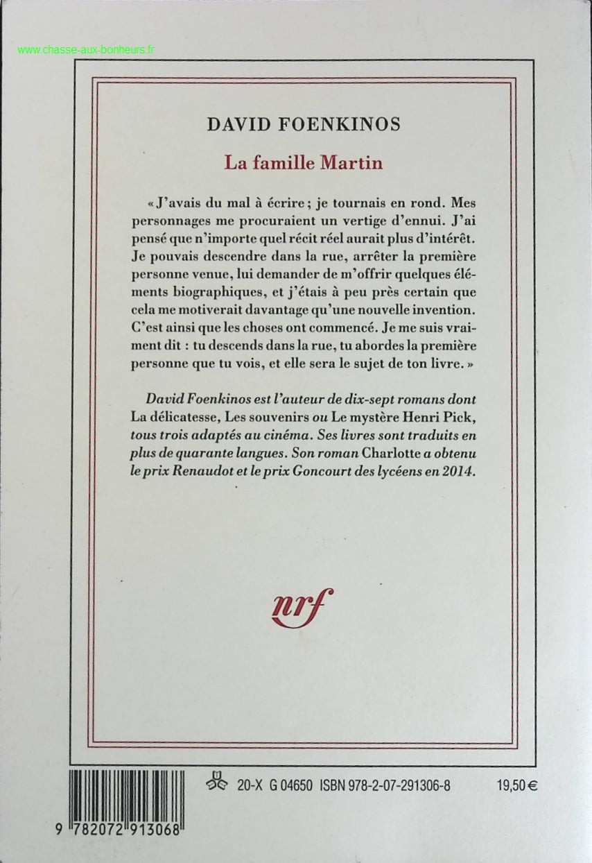 The Martin Family - David Foenkinos - book