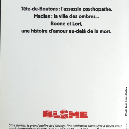 Cabale - Clive Barker - livre