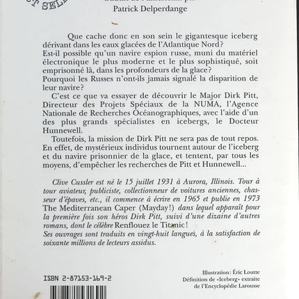 Iceberg - Clive Cussler - livre