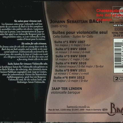 Bach – Cello Suites – Suites pour violoncelle seul – Musique Classique Baroque – CD d’occasion - CD
